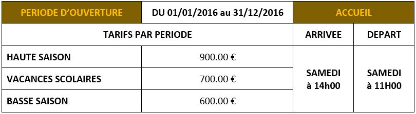 tarif fr le francois 2016